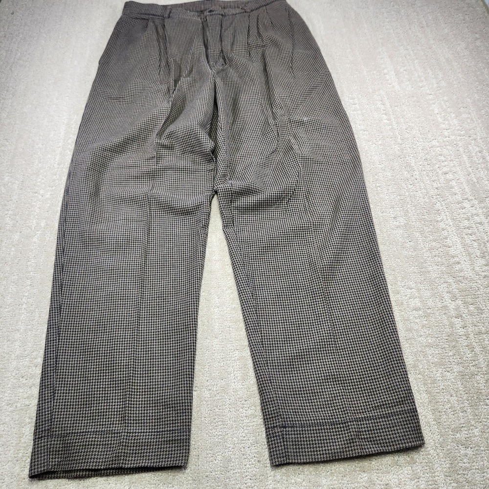 Vintage Gap Pants Men 32x30 *READ Houndstooth Pleated High Rise Trouser USA Made